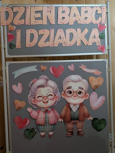 Plakat z Dziadkiem i Babcią