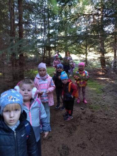 Przedszkolaczki szukają jesieni podczas wycieczki na szczyt Łapszanki